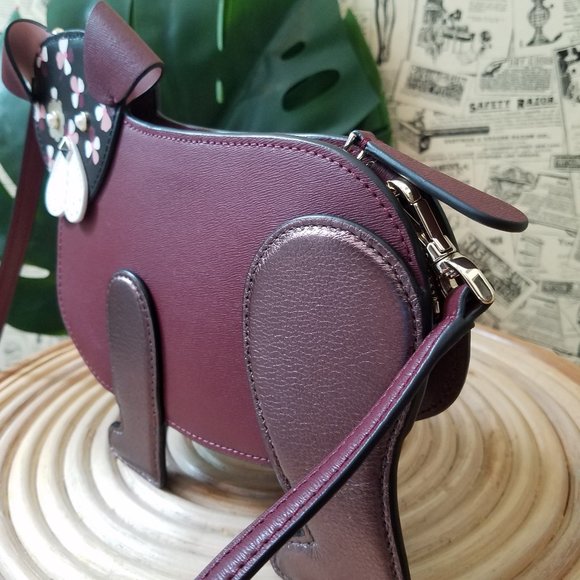 Kate Spade Cherrywood Brown Pup Floral Crossbody - Picture 7 of 10